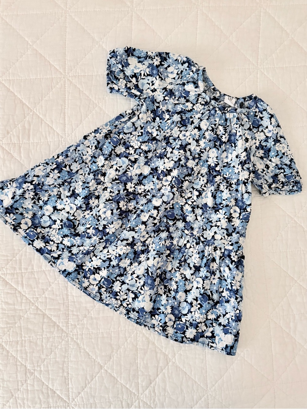 3T GAP Blue Floral Short Sleeve Dress